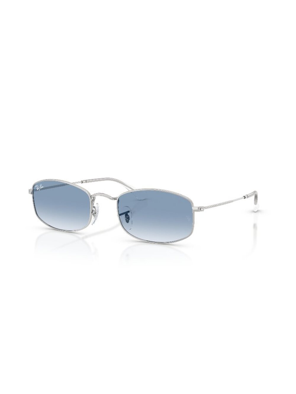 New Ray-Ban Unisex Sunglasses Silver Blue Lens Metal Frame Ray Ban RB3832 003 3F